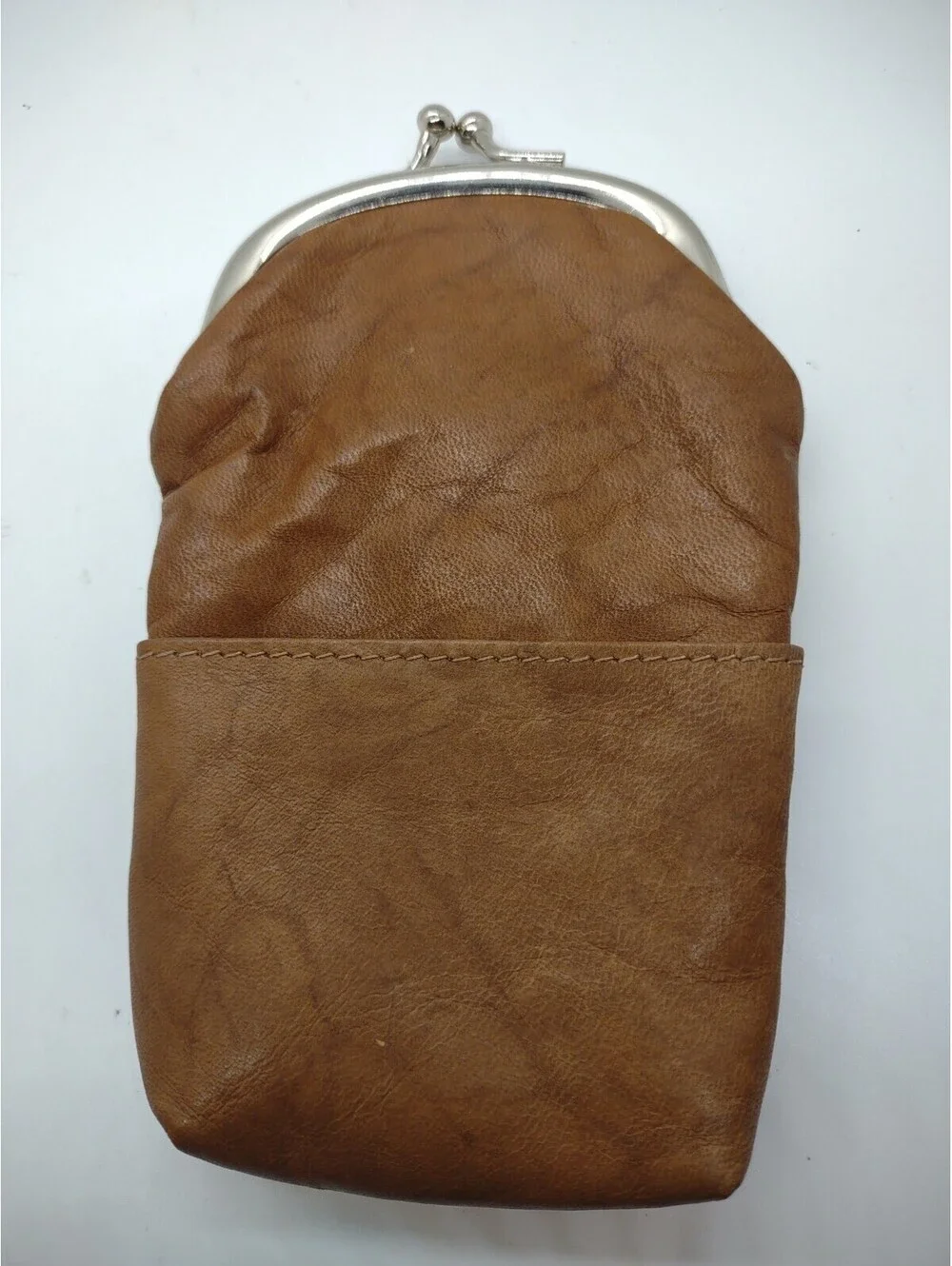 genuine leather coin purse brown 029